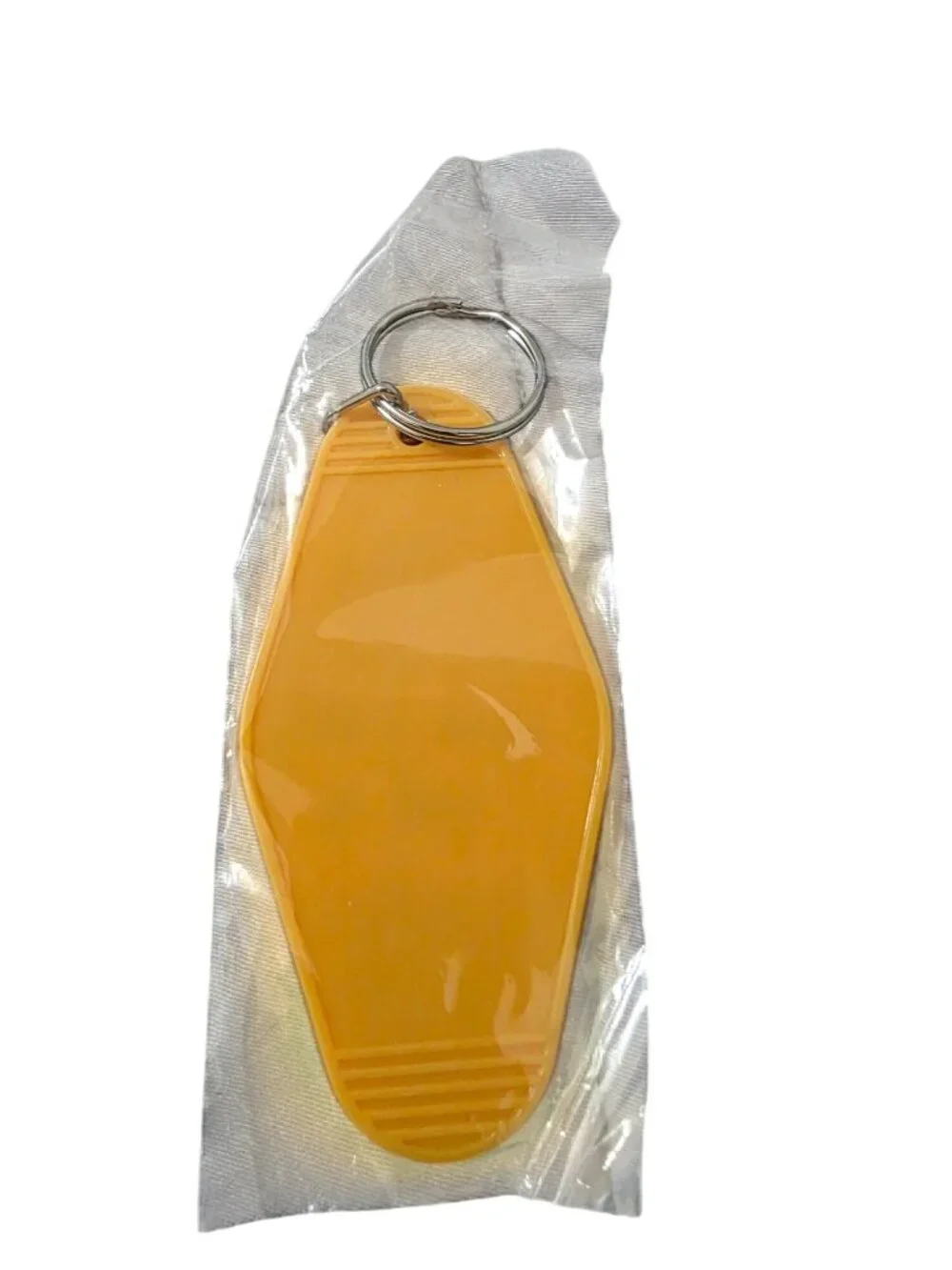 Senior Class Of 2026 Yellow Plastic Keychain With Bold Black & Pink Text